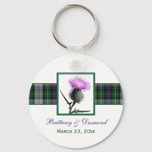 Tartan e Thistle Wedding Favor Chaveiro