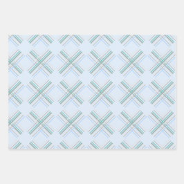 Tartan Moderno Urbano Em Pérola E Azul