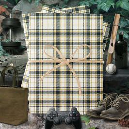 Tartan - Mostarda de Marfim Dourada e Grafite