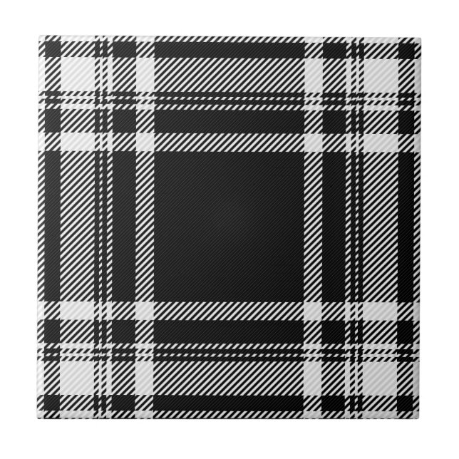 Tartan preto e branco real de Stewart (Frente)