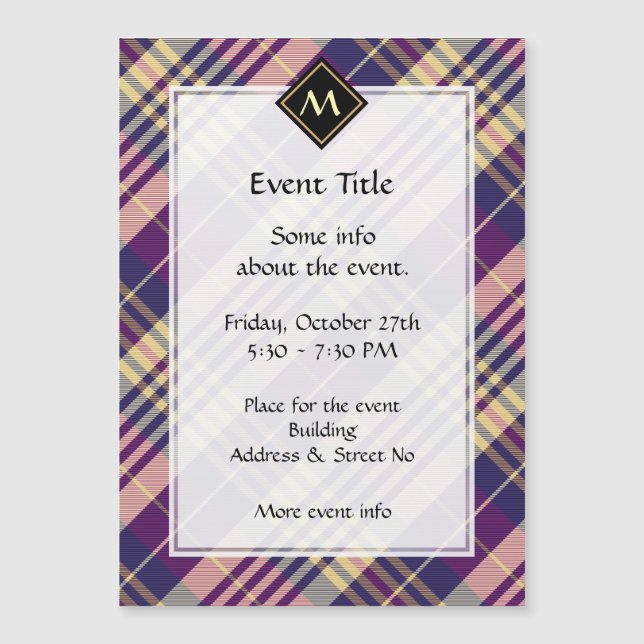 Tartan roxo, Dourado e azul (Frente)