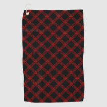 Tartan vermelho-russo e preto com linhas gravadas