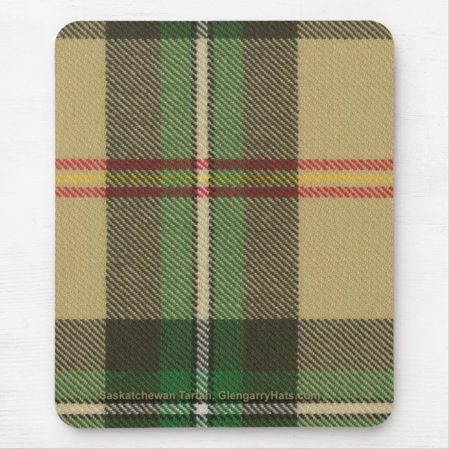 Tartan vertical Mousepad de Saskatchewan (Frente)