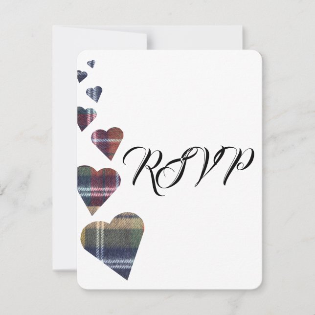 Tartan Wedding RSVP (Frente)