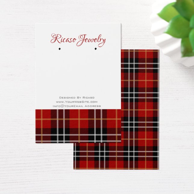 Tartan Xadrez Vermelho Negro Olhando fundo (Mesa)