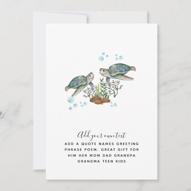 TARTARTARUGAS MARÍTIMAS Personalizadas (Frente)