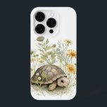 Tartaruga Bebê Adorável em Flores Selvagens<br><div class="desc">Adorável tartaruga bebê brincando nas flores silvestres. Ilustração de aquarela usando Ai,  #arte de conteúdo genérico Criada por WhimsicalArtwork</div>