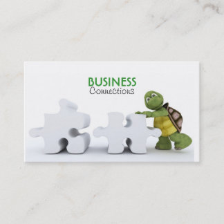 Tartaruga com Cartão de visita de Jigsaw Piece