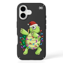 Tartaruga dançando dançando luzes de Natal