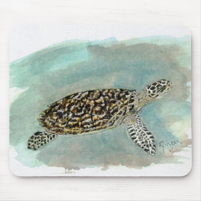 Tartaruga de mar Mousepad de Hawksbill (Frente)