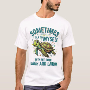 Tartaruga Engraçada Falando Consigo Mesmo Camisa V