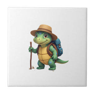 Tartaruga Engraçada Gráfica de Caminhada Camping A