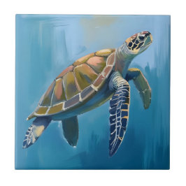 Tartaruga Marinha Animal Oceano Aquarela