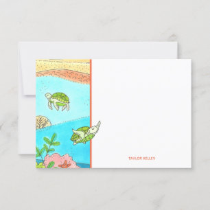 Tartaruga marinha com nome Stationery