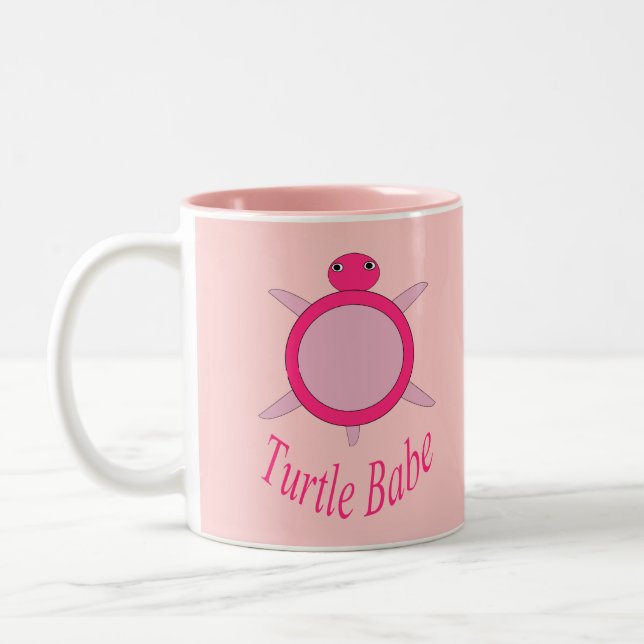 Tartaruga Rosa, Rosa, Bebê, Caneca (Esquerda)