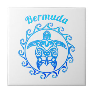 Tartaruga tribal Bermuda do azul de oceano
