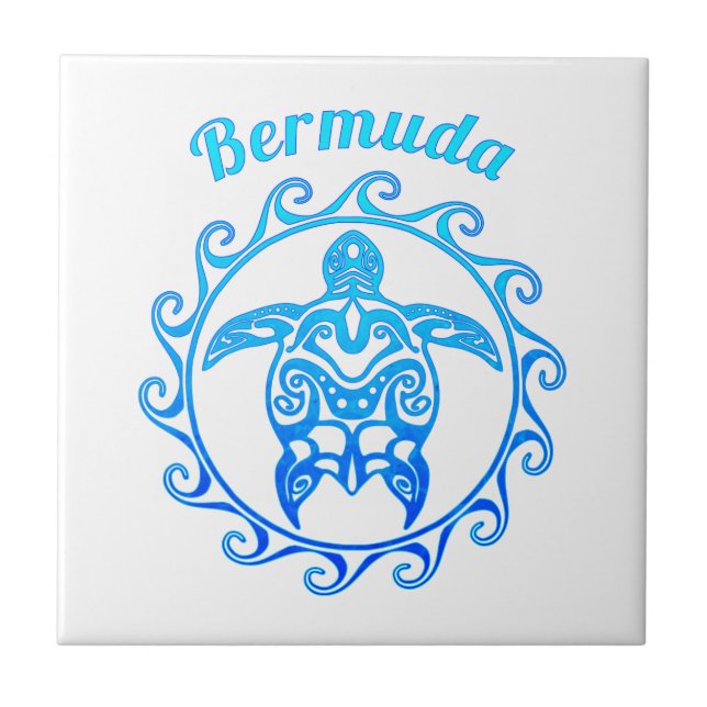 Tartaruga tribal Bermuda do azul de oceano (Frente)