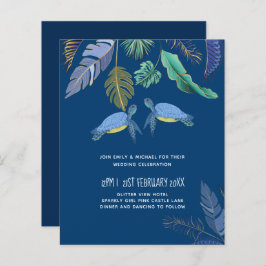 Tartarugas do mar do ORÇAMENTO Amarelo Azul