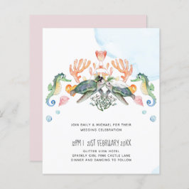 Tartarugas do mar do ORÇAMENTO Noiva e noiva