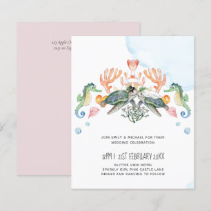 Tartarugas do mar do ORÇAMENTO Noiva e noiva