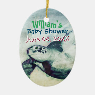 Tartarugas do Mar Verde Voadoras Ornamento