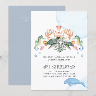 Tartarugas Marinhas Casamento do SeaCow com Noiva 