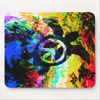 Tartarugas psicadélicos Mousepad da paz