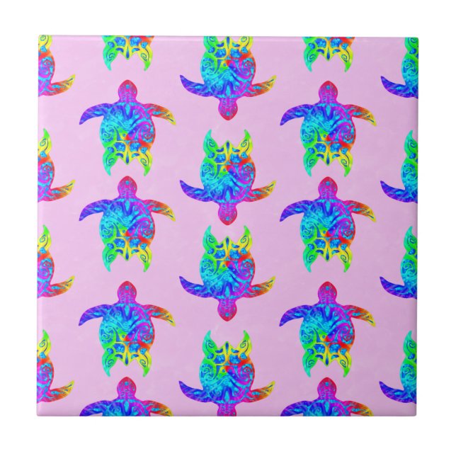 Tartarugas Tribais de Tie Dye Island (Frente)