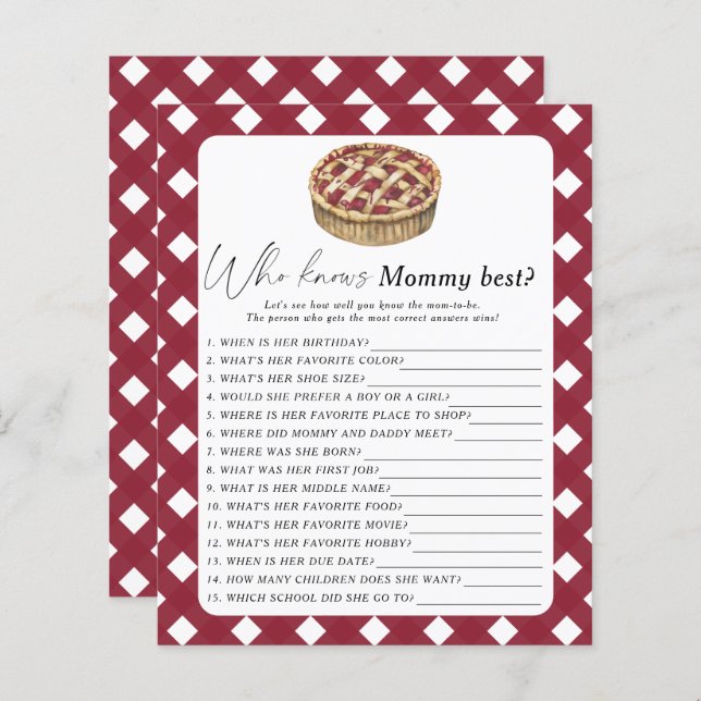 tarte de amiguinho - Quem conhece o melhor jogo de (Frente/Verso)