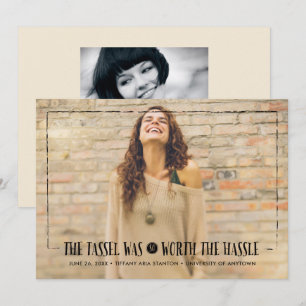 Tassel vale convite à graduação de Hassle