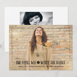 Tassel vale Hassle no Anúncio de Formando Negra