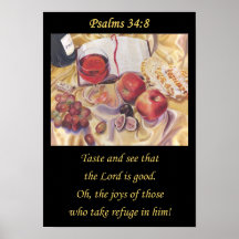 Taste and See . Christian poster A3