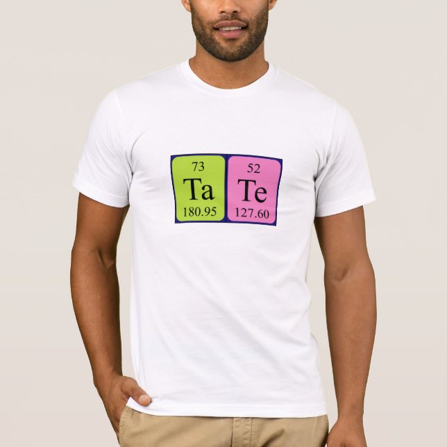 Tate a camisa do nome da mesa periódica (Frente)
