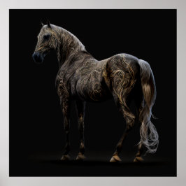 Tatoo Horse, Abstrato Cores, Muro de Impressão de