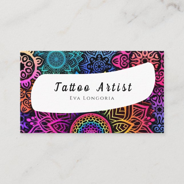 Tattoo Artist Cartão de visita (Frente)
