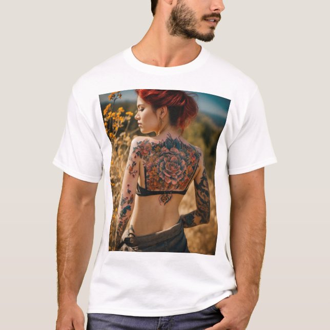 Tatuadas & Camiseta de Vibrações da Terra" (Frente)
