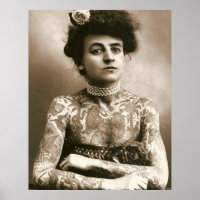 Tatuado com pérolas, Poster vitoriana