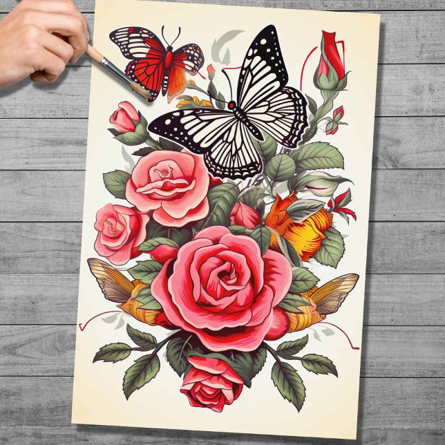 Tatuagem 3 Papel de Decoupage (Criador carregado)