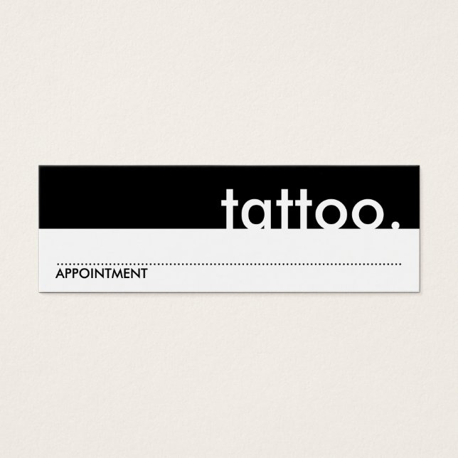 tatuagem. (Cartão de horário) (Frente)