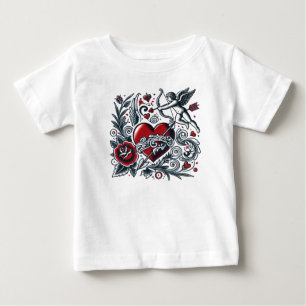 Tatuagem Clássica Amor: Design de Camisa T Cupida