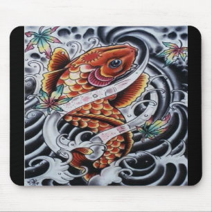 Tatuagem colorido Mousepad de Koi