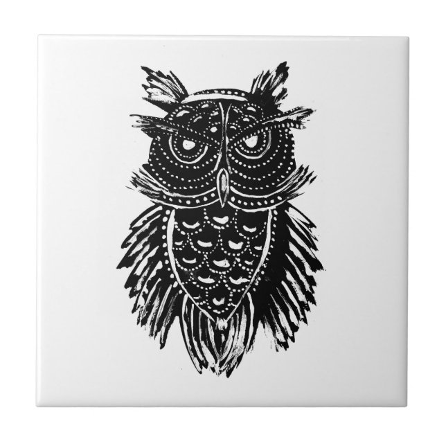 Tatuagem de abstrato Owl (Frente)
