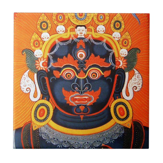 Tatuagem Legal oriental tibetana thangka Bhairava (Frente)
