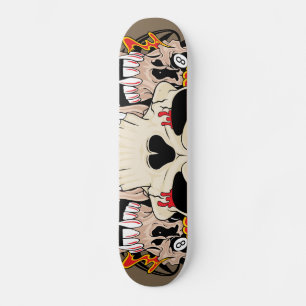 Tatuagem Skull Oight Ball Old School skate