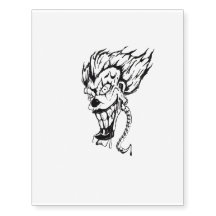 Tatuagem temporária do palhaço de Mau