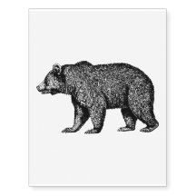 Tatuagem Temporária Do Urso Grizzly