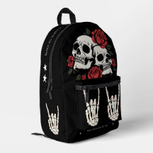Tatuagem tradicional do crânio rosa vermelha Preto