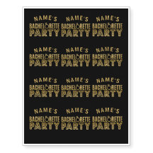 Tatuagens Dourados da festa de solteira do partido