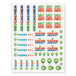 Tatuagens provisórios de Geocaching