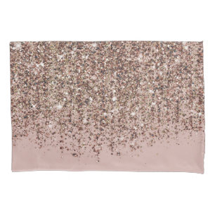 Taupe Blush Rosa Dourado Bronze Cascata de Glitter